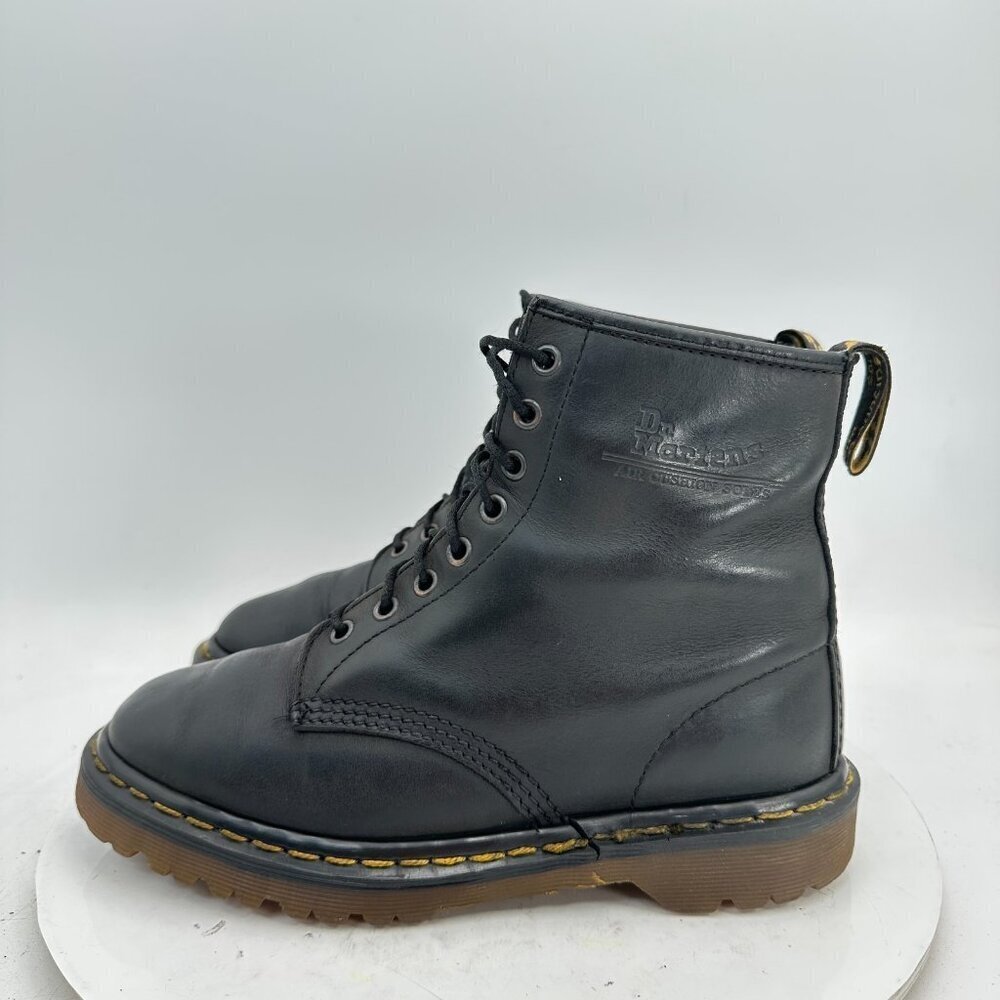 Dr. Martens Airwair Women UK 6 US 8 Black Leather Air Cushion Sole 8 Eye Boot